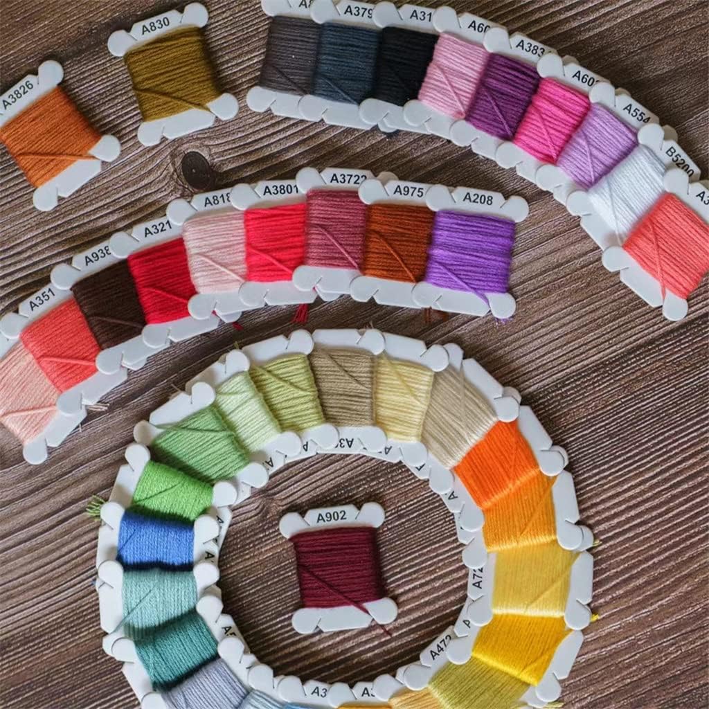 JSEIAJB 1 Box 80color 4M Embroidery Thread DIY Cotton Multi-Color Yarn Sewing Set Organizer Sew