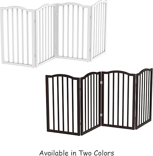 Miniatura 6 de PETMAKER Puerta interior para mascotas, puerta plegable para perros de 4 paneles para escaleras o puertas, valla independiente de 73.5 x 32 pulgadas