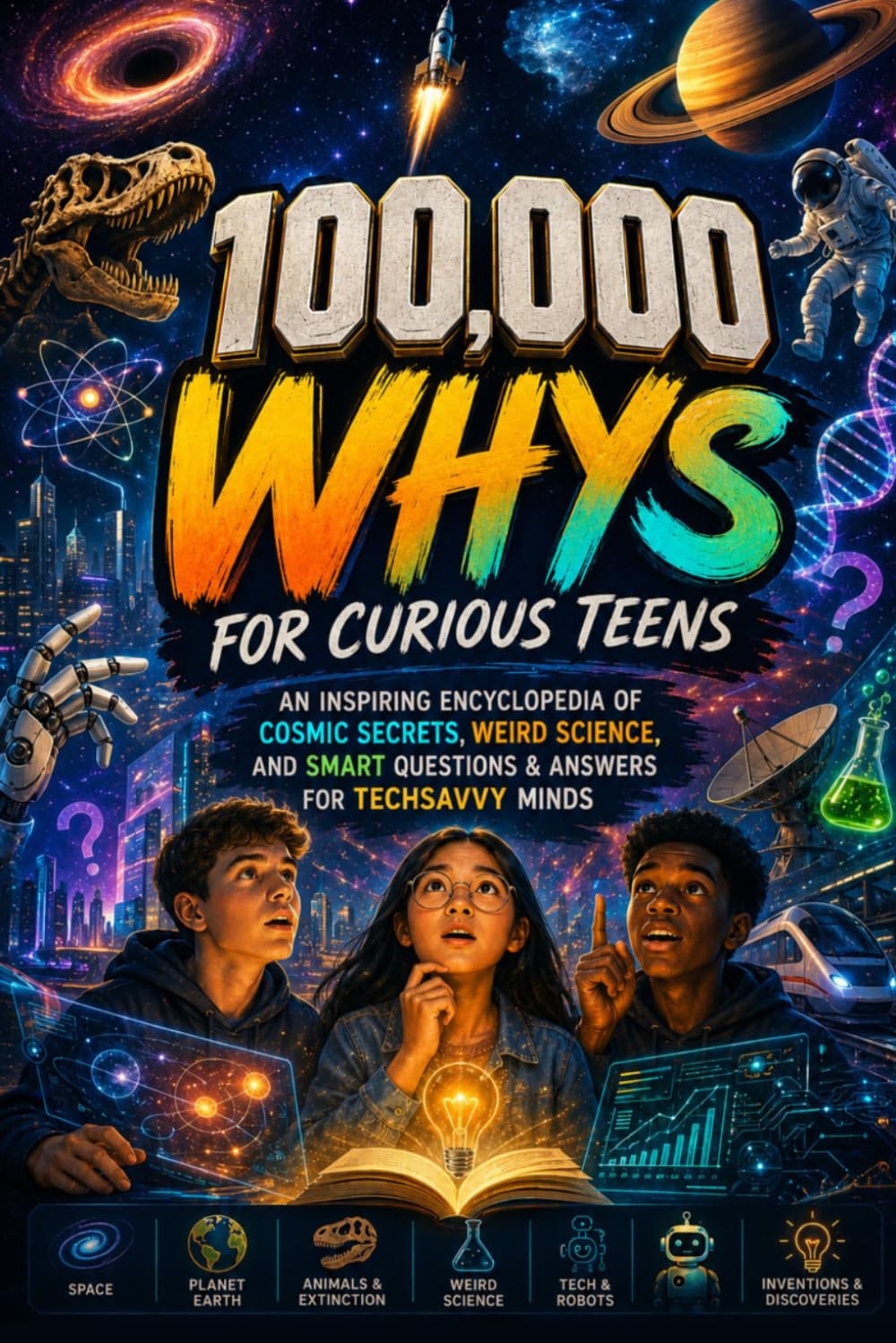 100,000 WHYS FOR CURIOUS TEENS: An Inspiring Encyclopedia of Cosmic Secrets, Weird Science, and Smart Questions & Answers for TechSavvy Minds