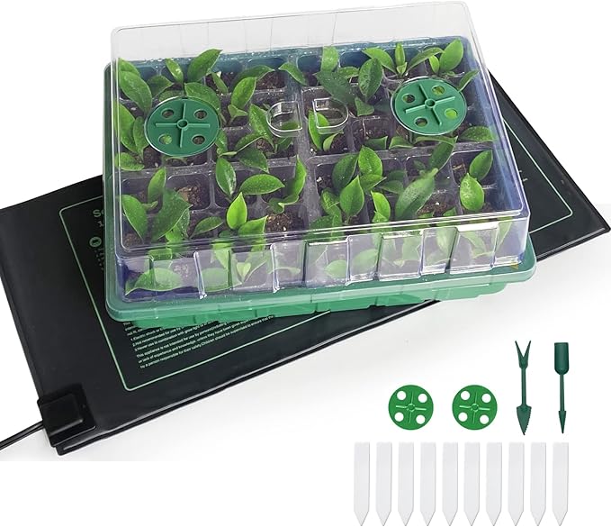 60Cell Seed Starter Kit with Seedling Heat Mat, Seed