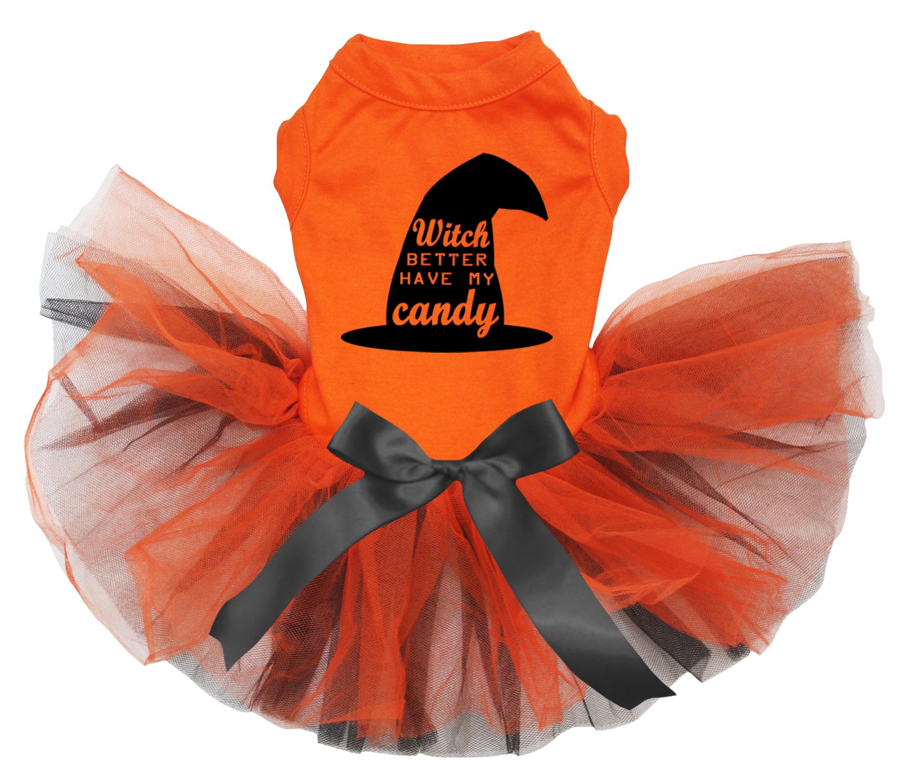 Robe pour chien XL vêtement Halloween orange Witch Better Have My Candy