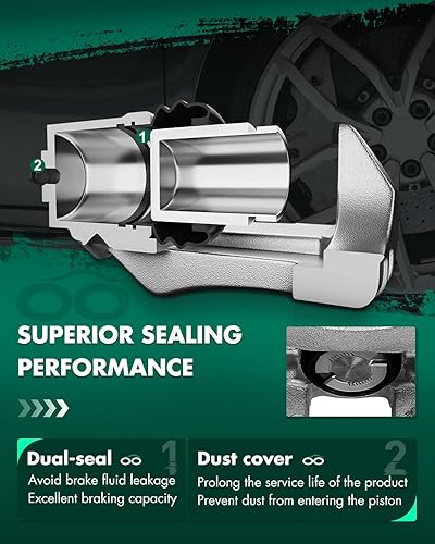 Miniatura 6 de SCITOO Pinza de freno trasera derecha con soporte 18B5080 compatible para Chrysler Town & Country 2008-2012 para Dodge Grand Caravan 2008-2012 para