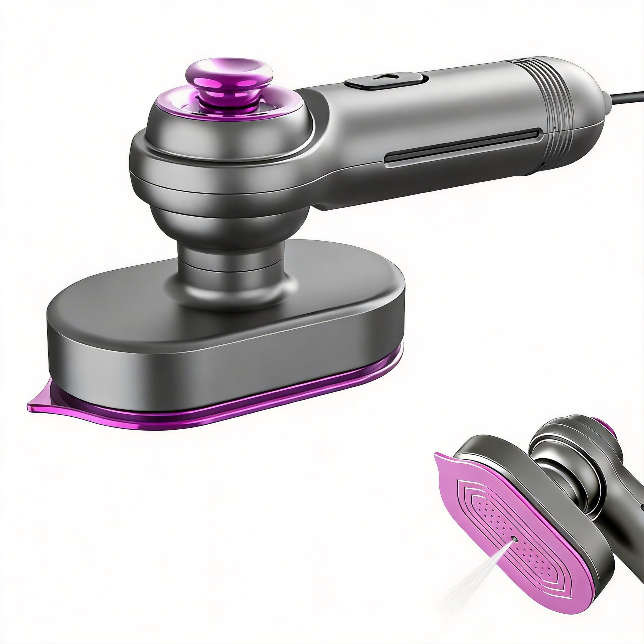 Travel Iron Steam for Clothes, Portable Mini Steam with 10S Rapid Heating, 90° Rotatable Handle, for Various Fabric - Garment Steamer for Home, Office, Travel