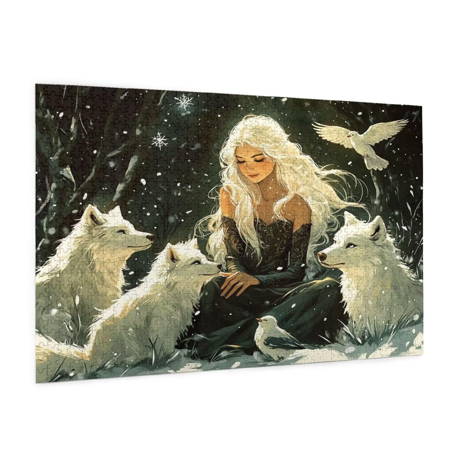 Frau Puzzle 2000 Teile Erwachsene Puzzle Tier Design für Erwachsene und Beginner, HD Farbe HolzPuzzle mit Geschenkbox Verpackung for Zimmer Deko Wohnzimmer, Geschenke für Frauen 70x100cm -z1421