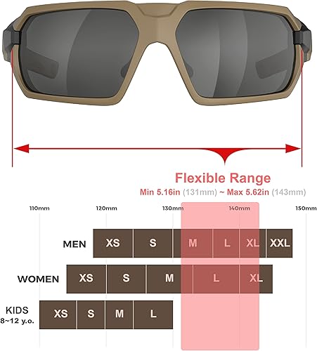 Miniatura 32 de Protección contra impactos tácticos balísticos antivaho gafas de tiro de grado militar rango Airsoft Q37 Bk No antivaho Blanco Azul Polarizado