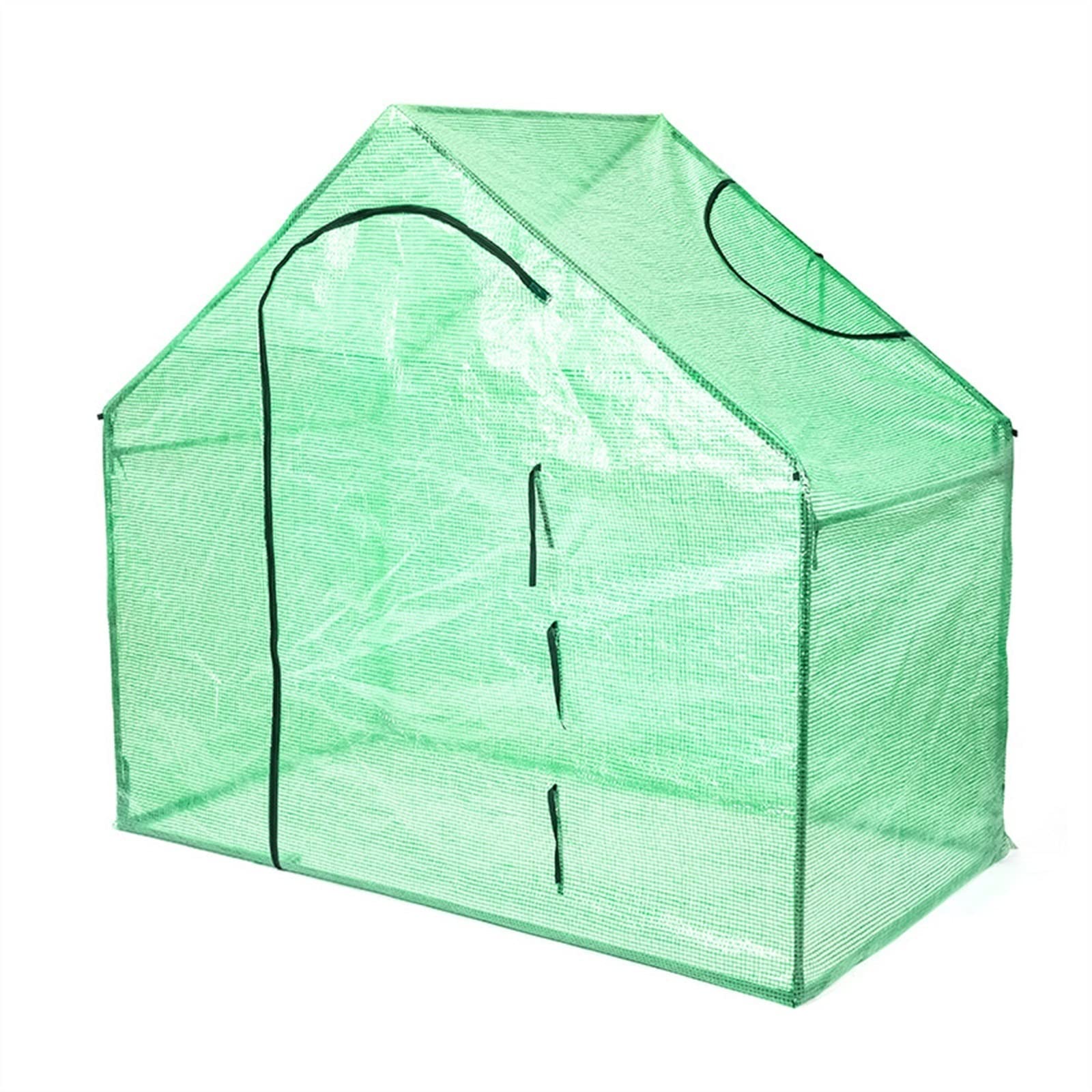 Tragbares Gewächshaus für Pflanzenblumen, Tomatenhaus im Freien, foliengewächshaus mit aufrollbaren Reißverschlusstüren und Fenstern, treibhaus zum Wachsen von Samen und Setzlingen ( Color : Green )