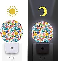 Vista 3 de Niapessel Night Lights Plug Into Wall Retro 90s Funny Quote Print Nightlights with Light Sensors Led Night Light Automatic for Bedroom Hallway