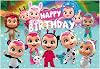 Cry Babies Backgrounds Magic Tears Photography Backgrounds Cartoon Film Photo Background for Princess Girls Happy Birthday Party Decoration Photo Booth Props 1.5 x 1 m Multicoloured