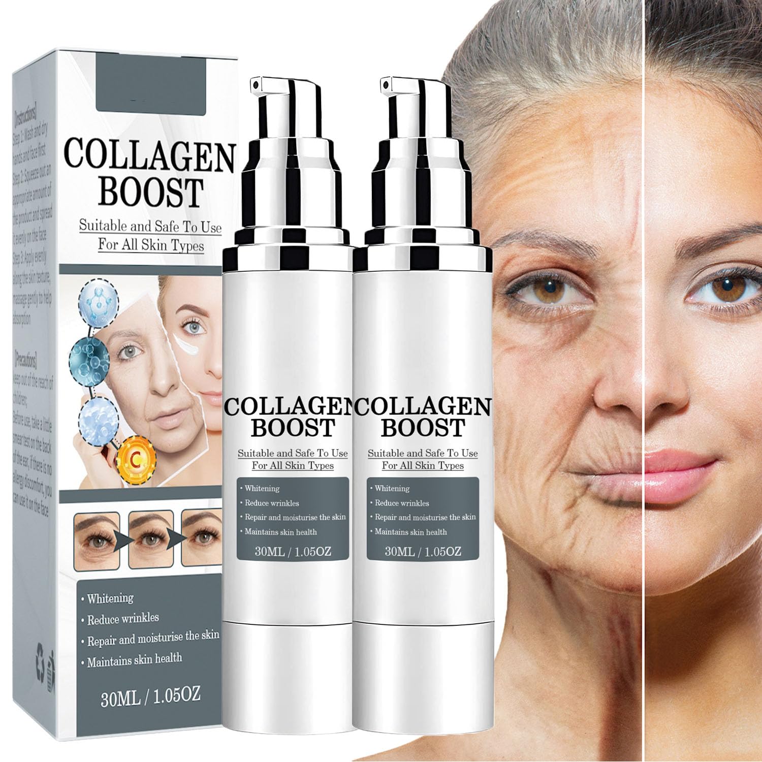 Rubrial Nature Suero De Collagen Y Elastina,Rubrial Suero De Collagen Y Elastina Natural,Peptide Serum Tightening, Peptide Serum,Rubrial Suero De Collagen Y Elastina