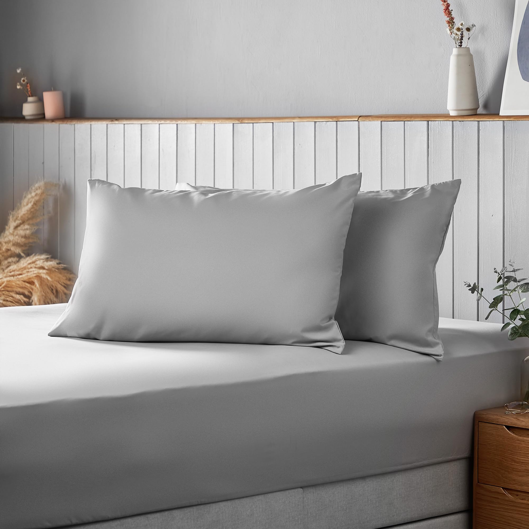 Silentnight Supersoft Dove Pillowcase Pair Grey