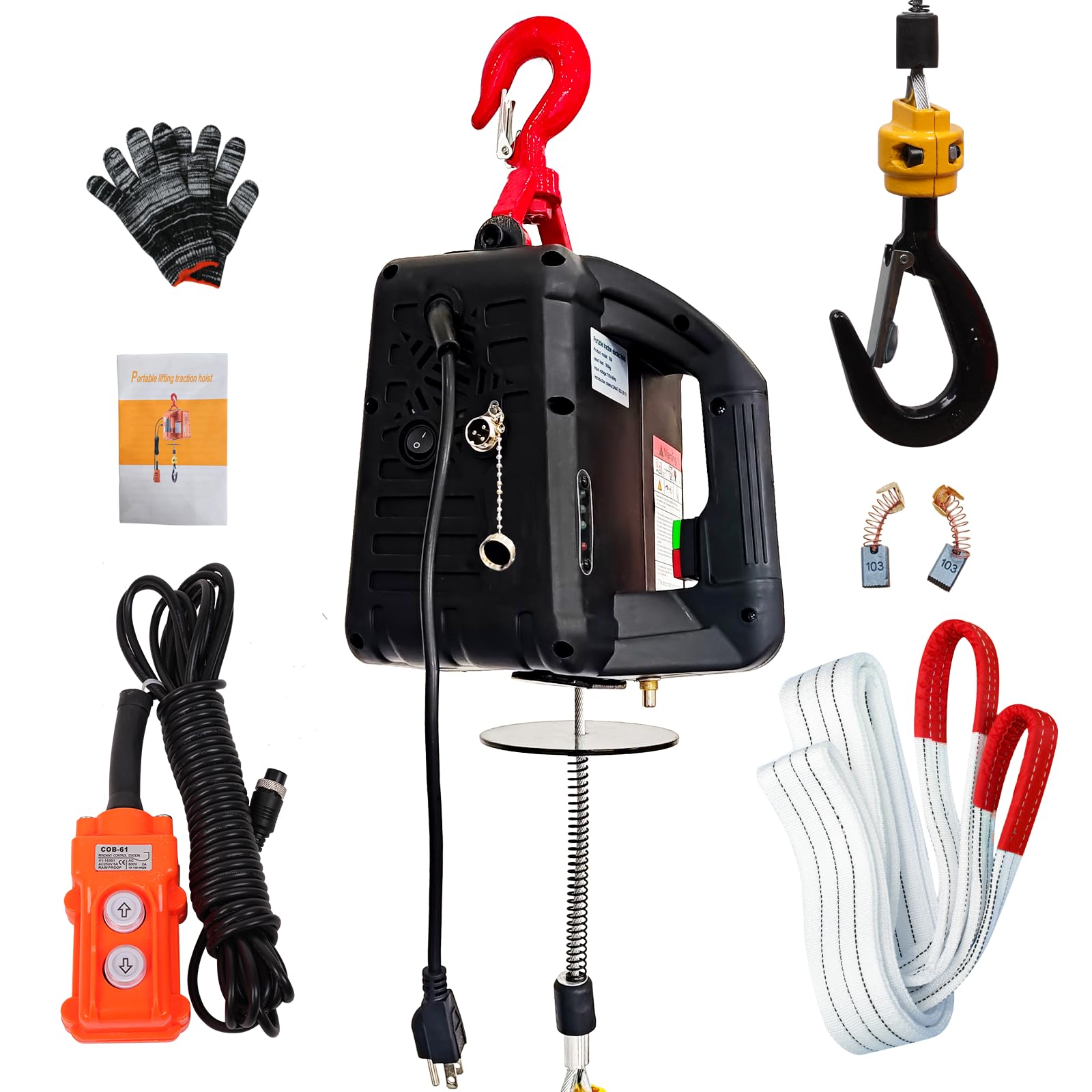 Electric Hoist 1760lbs - 2-in-1 Remote Control -10