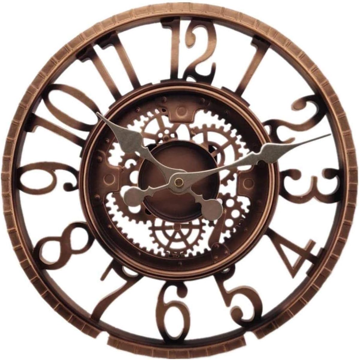 Indoor Wall Clock 12-Inch Outdoor Garden Wall Clock Silent Quartz Movement Waterproof Outdoor Clock for Garden Pool or Hanging Outside