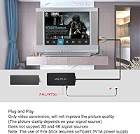 Vista 4 de Convertidor HDMI a AV Adaptador de convertidor compuesto HDMI a RCA, compatible con PAL/NTSC, soporte 1080P, compatible con Roku/Fire