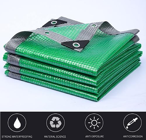 Miniatura 6 de Abrotain Paños de plástico transparentes de 12 mil de grosor, 6 pies 6 pulgadas x 9 pies 9 pulgadas, impermeable, cubierta de plástico para