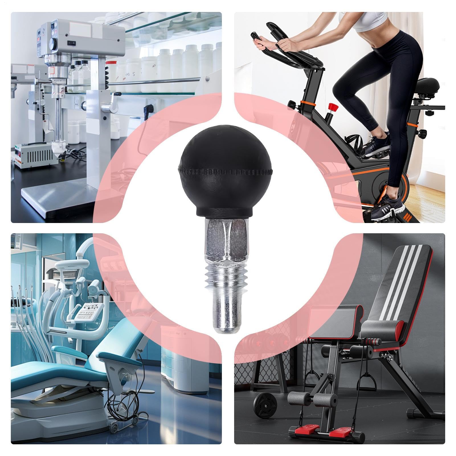 Kugelgriff Rastbolzen - Federbolzen Positionierstift | Selbstverriegelnder Rückholzugstift | 2,5-3,2cm Metall Fitnessgeräte Zubehör Für Sportrad, Inversionsgerät, Trainingsgerät, Möbelbau, Druck- Zug