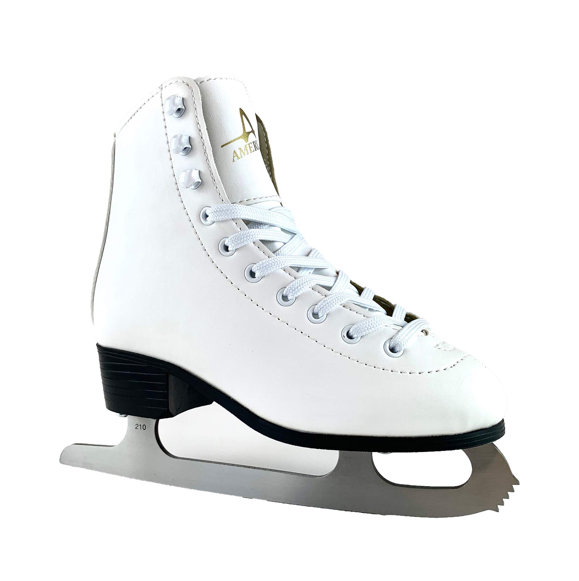 Condition photo showing New/Like New for american athletic shoe girl's tricot lined ice skates