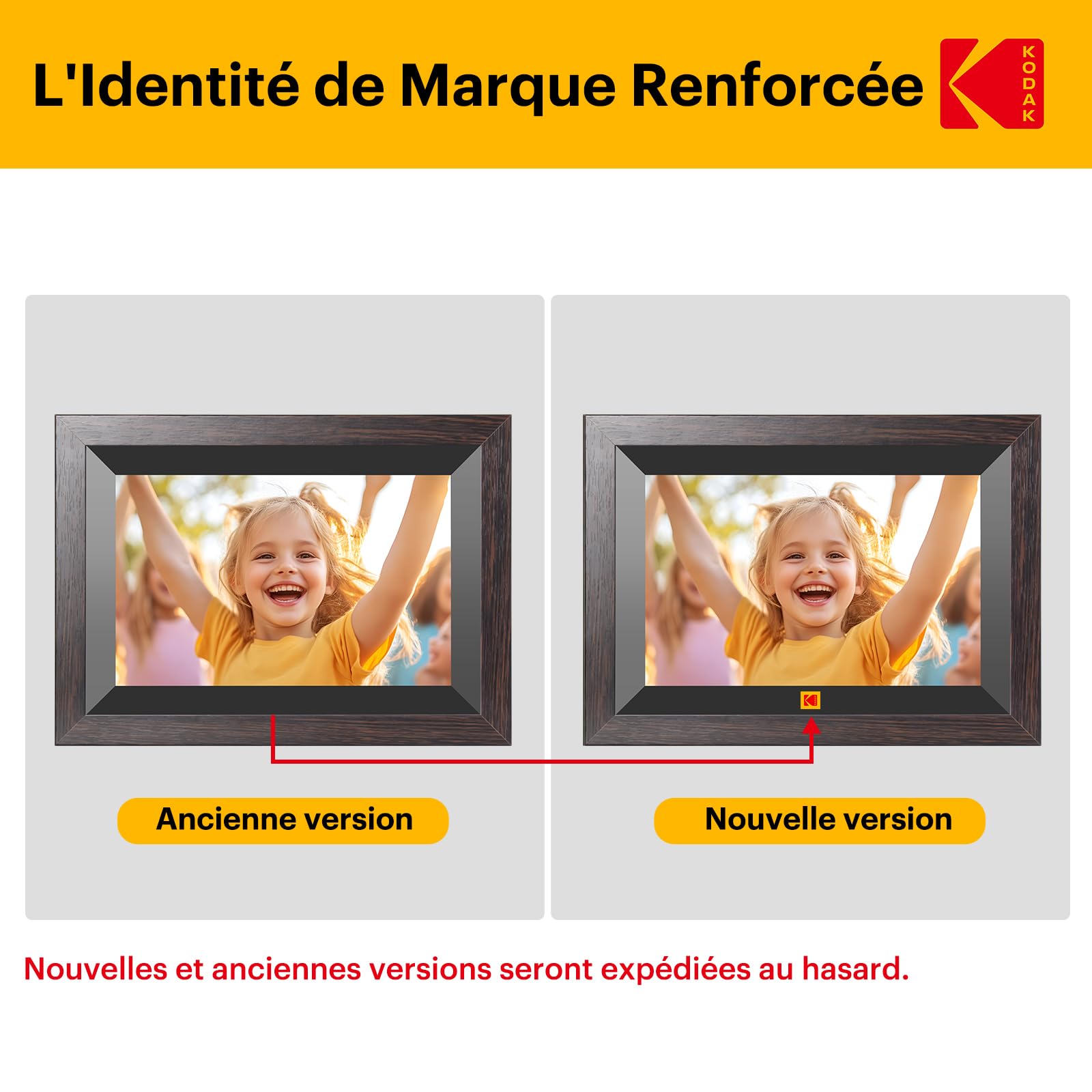 KODAK Cadre Photo Numérique WiFi 10,1 Pouces,Cadre Photo Electronique avec 32Go de Mémoire, Écran Tactile HD 1280x800 IPS pour Partager Photos et Vidéos, Support Multilingue, Rotation Automatique