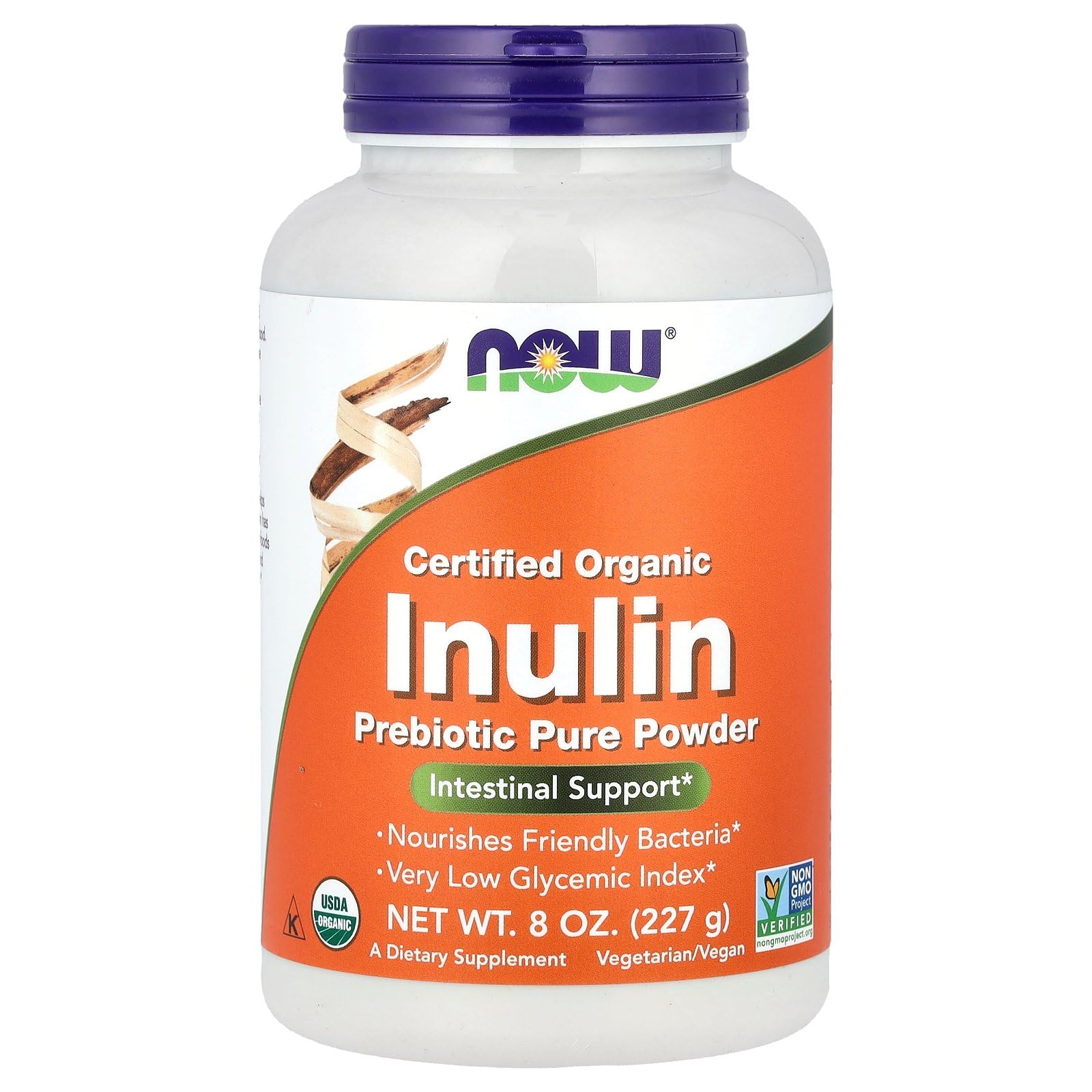 Now Foods Organic Inulin Pure Powder - 227 g