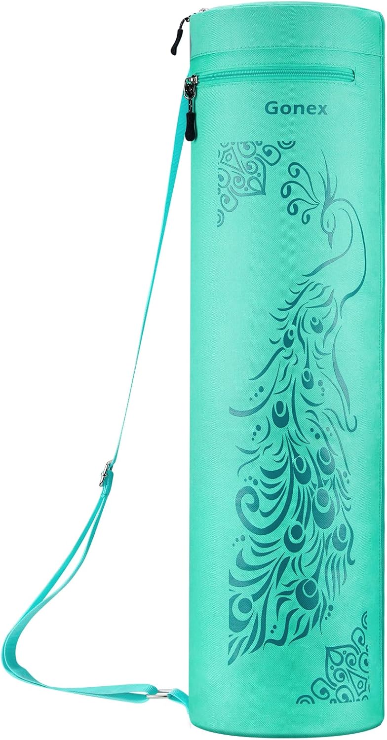 Gonex Yoga Mat Bag, Yoga Mat Carrier Full-Zip Exercise Yoga Mat Carry Bag for Women Men with 2 Multi-Functional Storage Cargo Pockets Extra Wide Adjustable Shoulder Strap