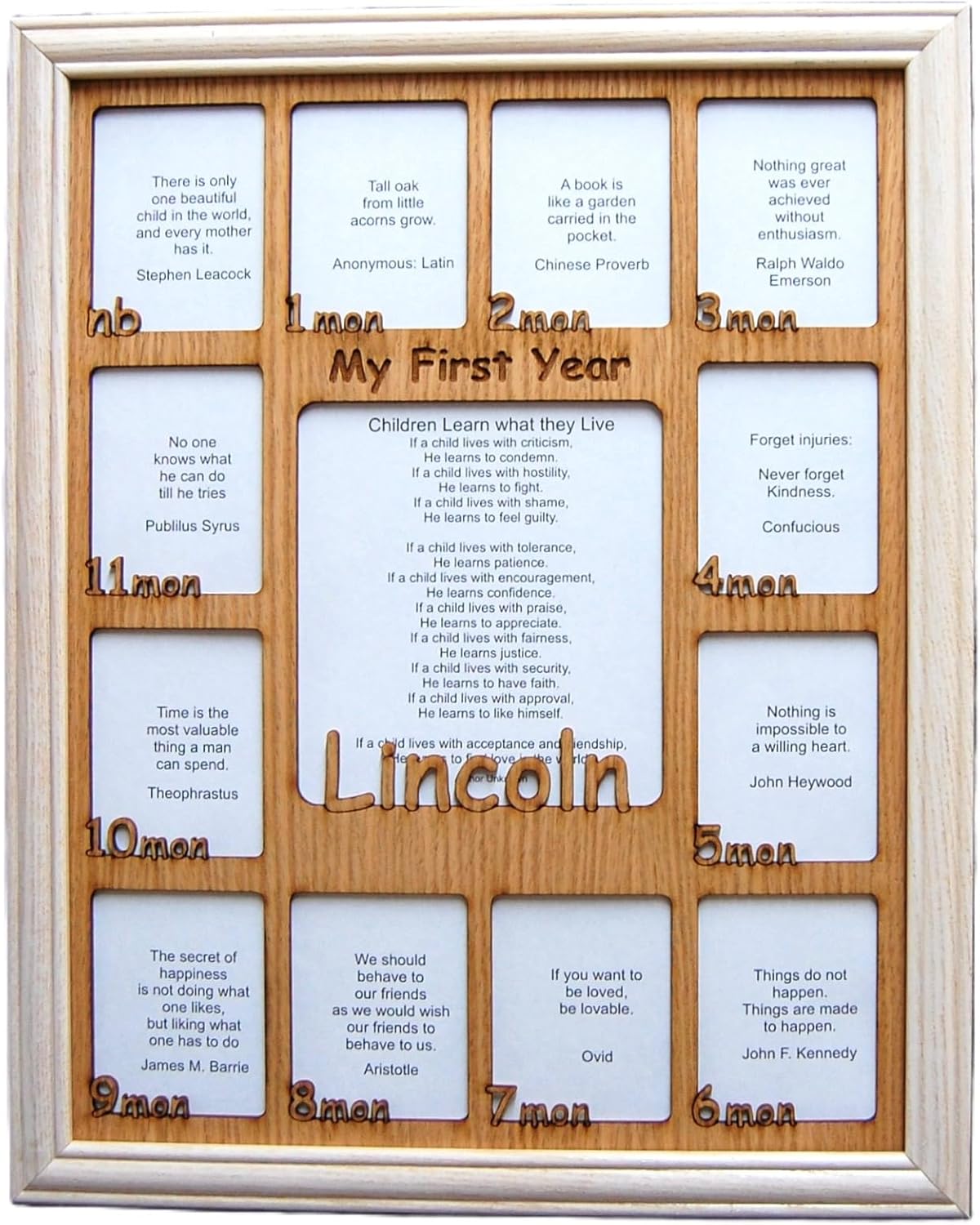 My First Year Picture Frame Personalized with Name 11x14