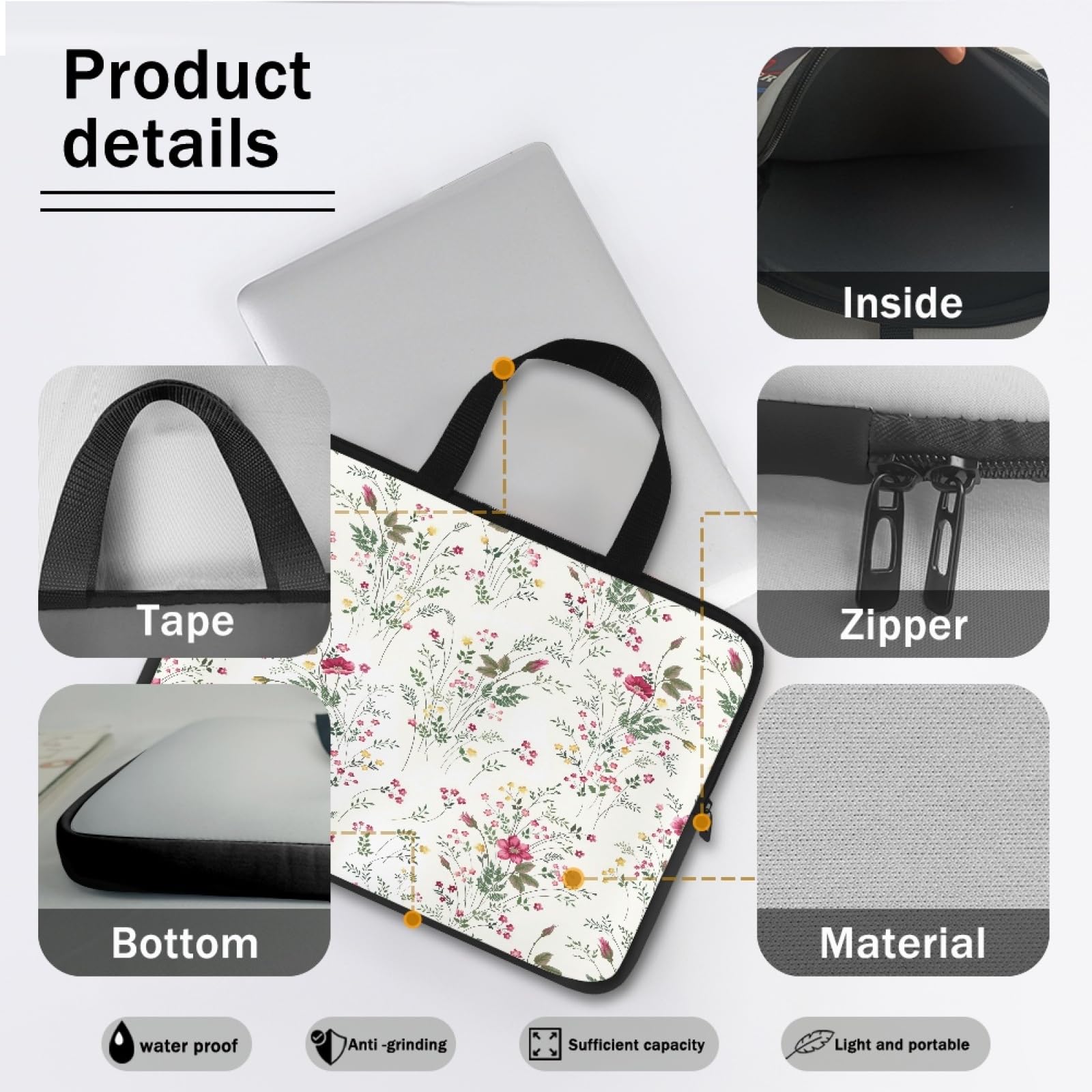 Léopard Housse Pour Ordinateur Portable Sac De Transport Pochette