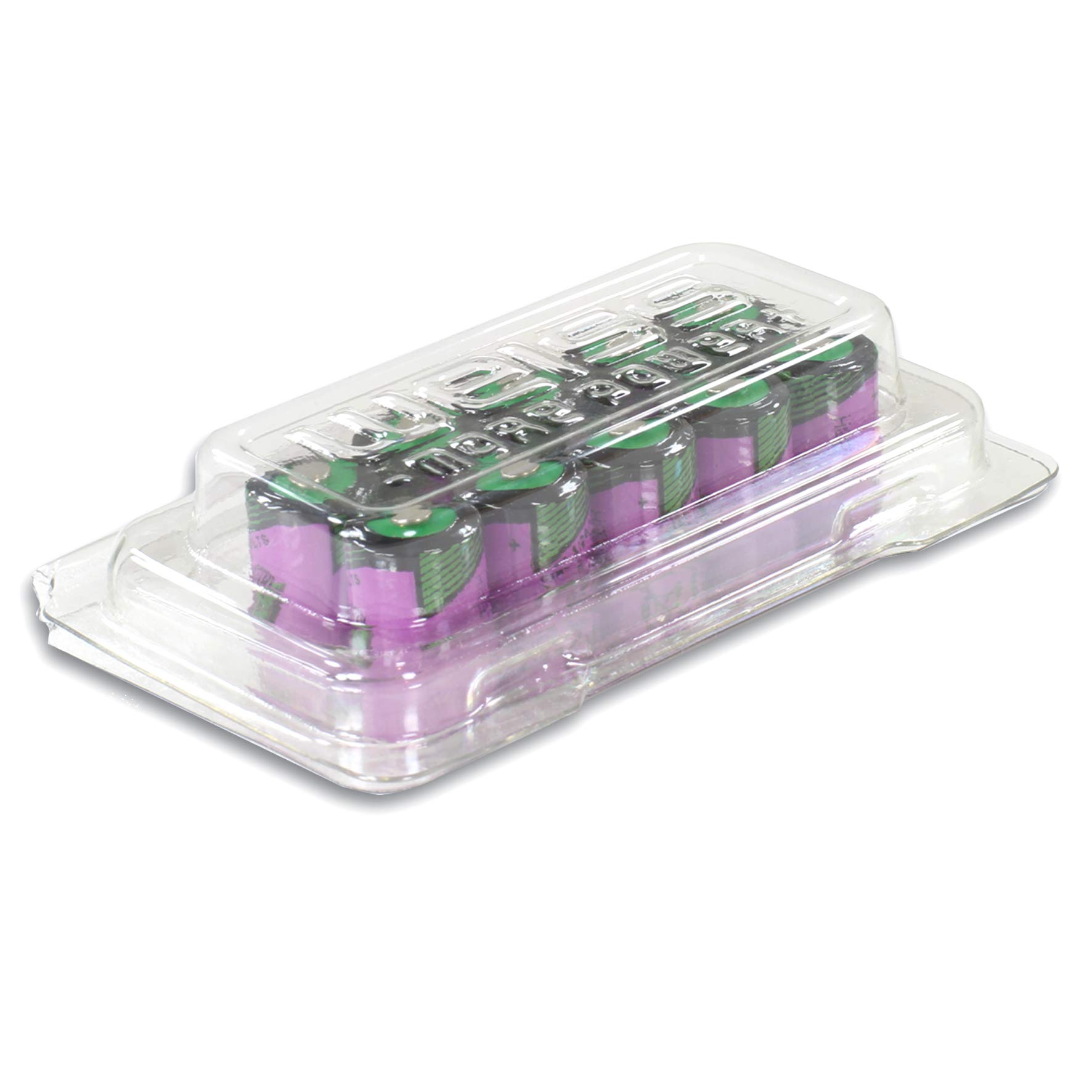 Tadiran SL-750/S Lot de 10 piles au lithium haute énergie SL-750S (1/2 AA) dans boîte à piles sécurisée Weiss - More Power +