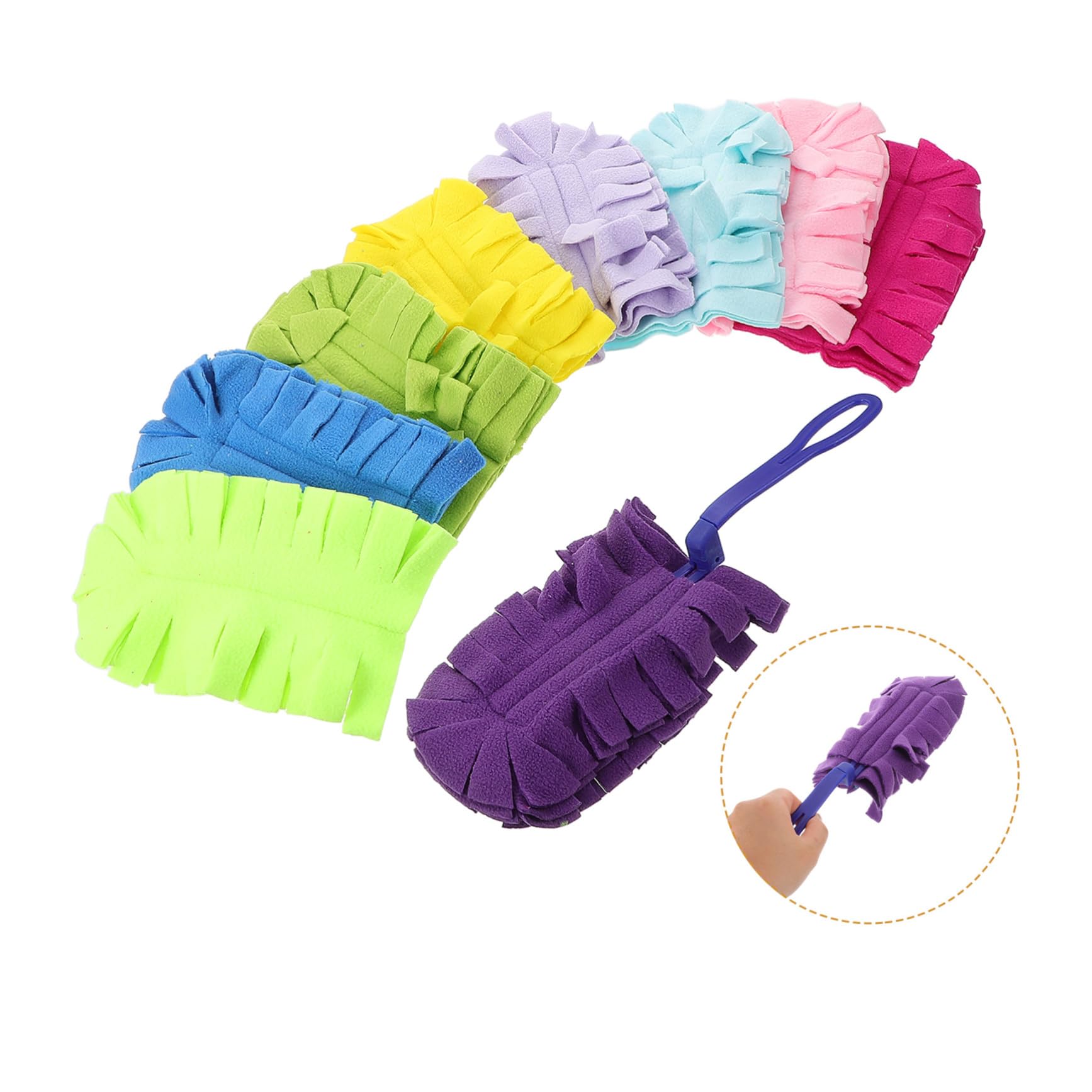 Kleiner Haushaltsstaubwedel 1 Satz aus Fiber Plastic mit Ersatzkopf