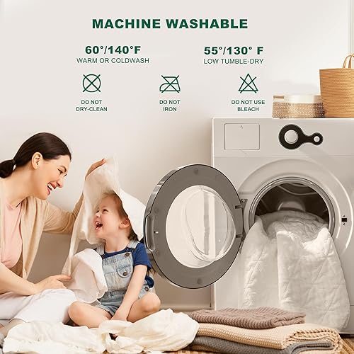 Miniatura 6 de Protector de colchón impermeable tamaño matrimonial, funda de colchón, tela de aire 3D, transpirable, con bolsillo profundo de 6 a 15 pulgadas,