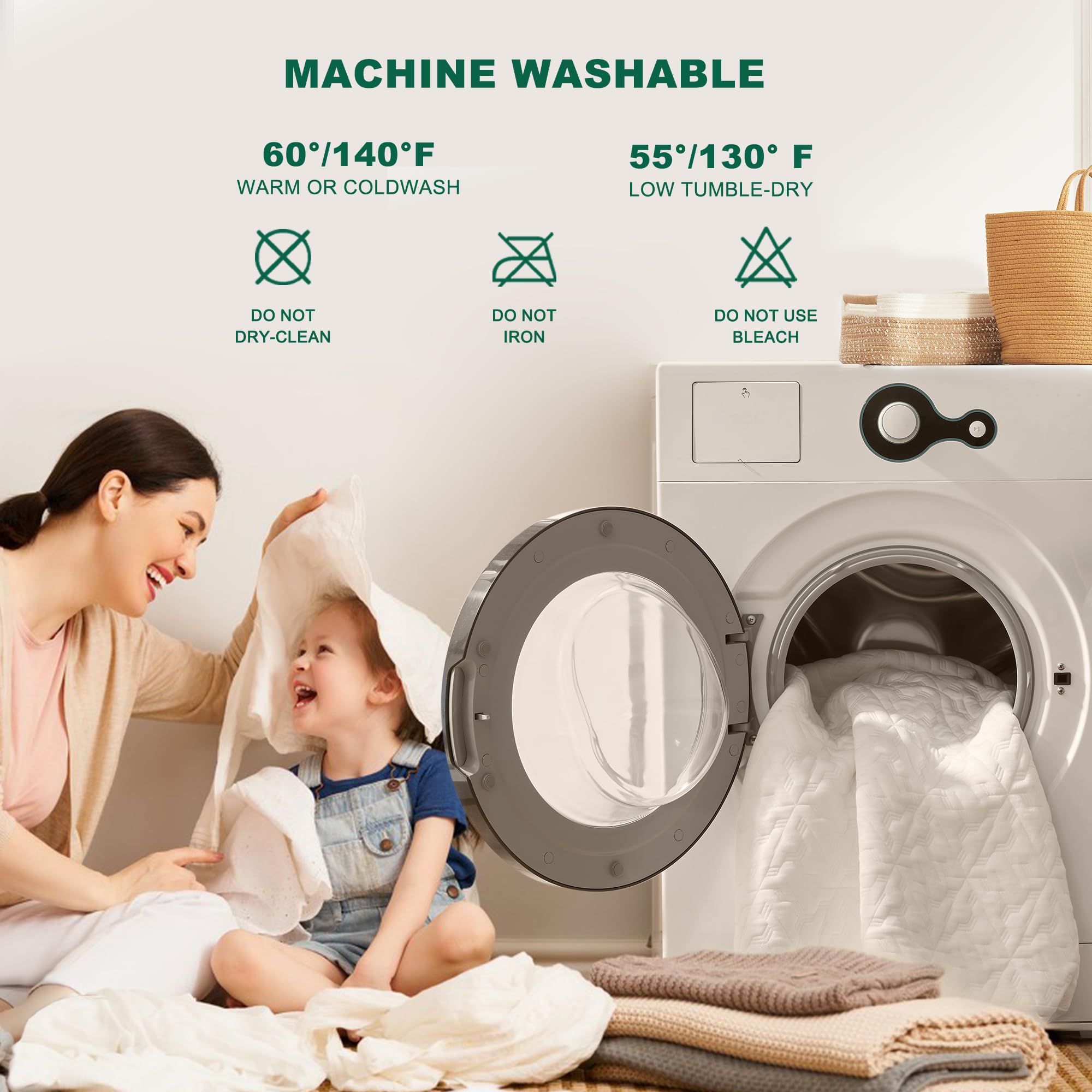 Confezione da 2 coprimaterassi impermeabili king size, in bambù, raffreddamento 3D, silenzioso, traspirante, con tasca profonda da 20,3 a 53,3 cm, lavabile in lavatrice