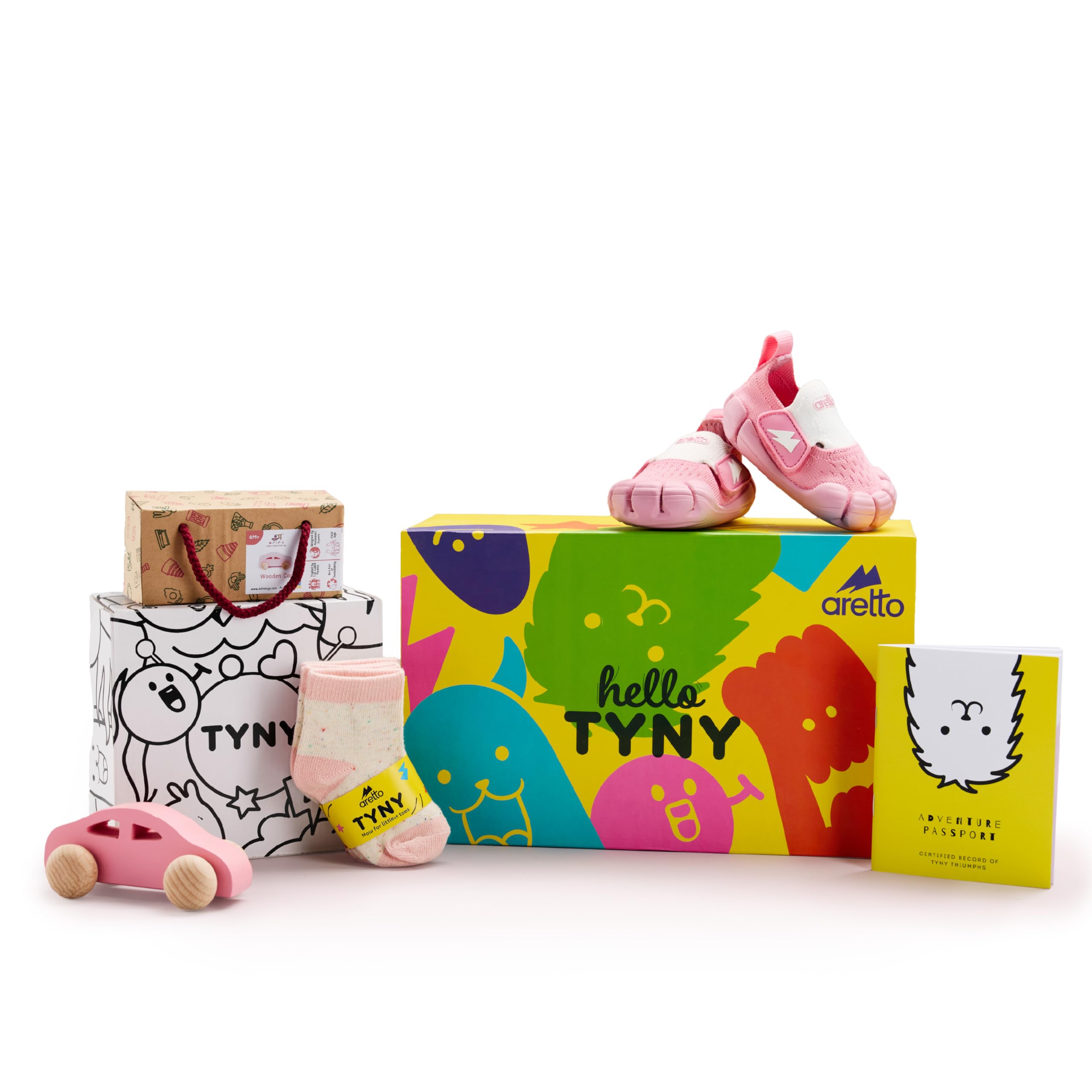 Aretto Tyny Gift Pack for New Born Baby | Baby Hamper for New Born | Newborn Baby Gift Set | Baby Gift Pack for Baby Shower & New Parents (Pink)-image-26