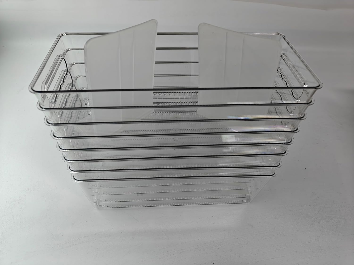 Vtopmart 8 Pack Breast Milk Bag Storage Container with Sliding Adjustable Dividers, Fridge and Freezer Organizer Bins
