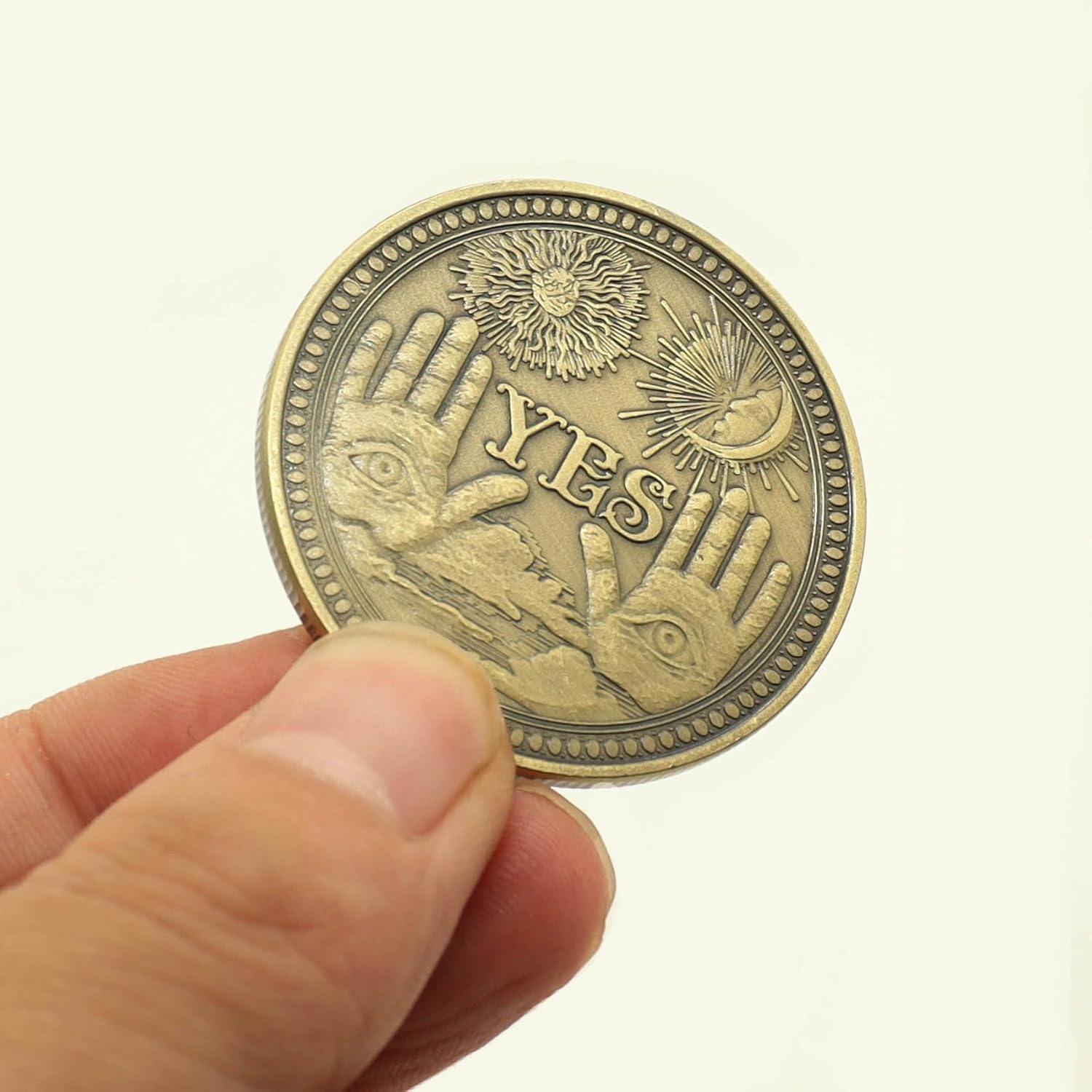 20/Pack Yes No Challenge Coin Bulk Decision Maker Divination Collector's Medallion Souvenir Divination Flip Coin Lucky Metal Coins Party Game Supplies