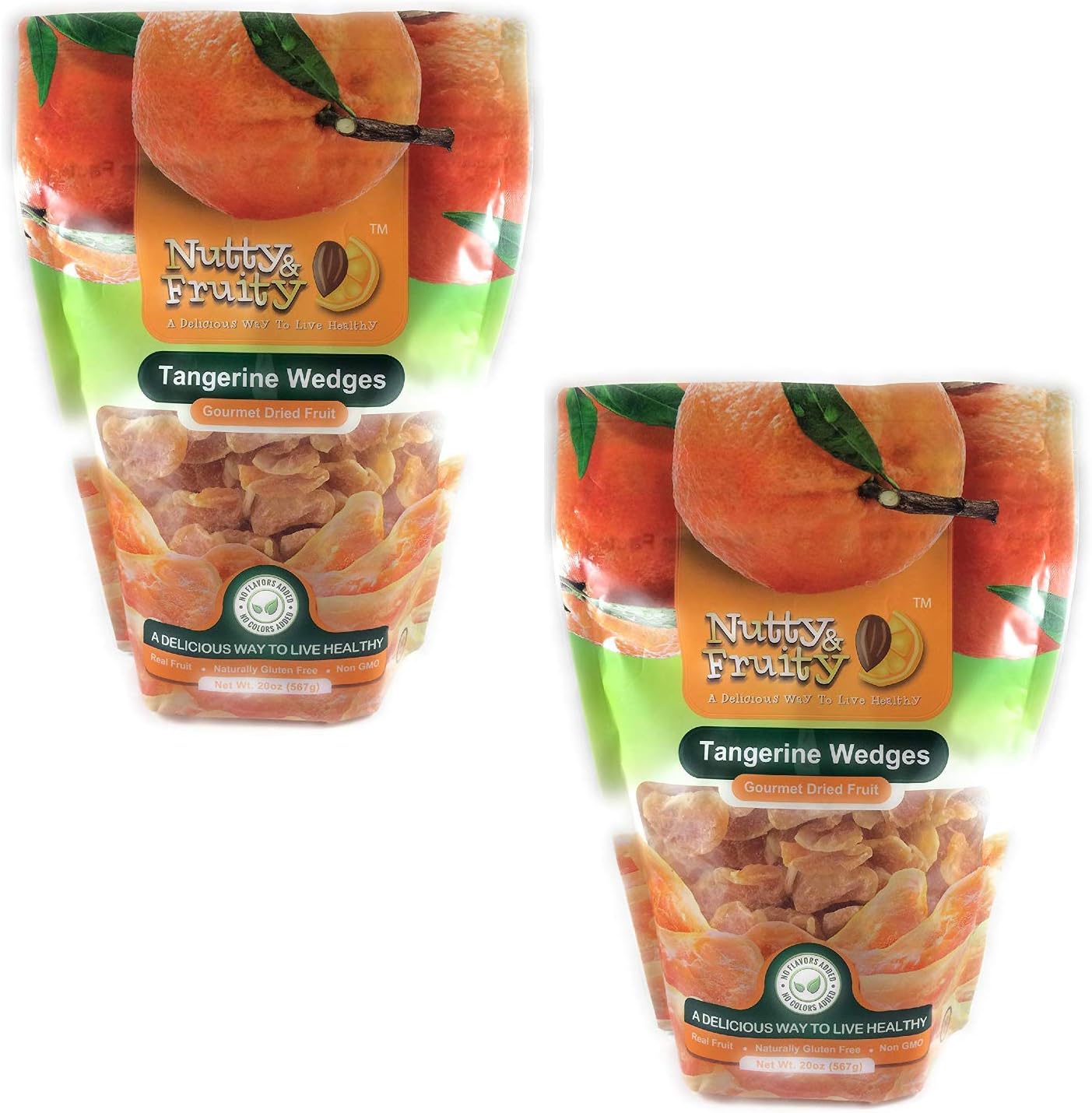 Nutty & Fruity Dried Tangerine Wedges 2 20 oz Bags
