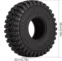 Vista 2 de INJORA 1.0 Neumáticos - Neumáticos S5 todo terreno para TRX4M SCX24 AX24 FCX24 Piezas de actualización, 58 * 20mm, T1008
