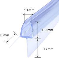 DOPPOSO Ívelt Zuhanykabin Tömítés 2x100cm 4-6mm Üveghez Gumitömítés 2