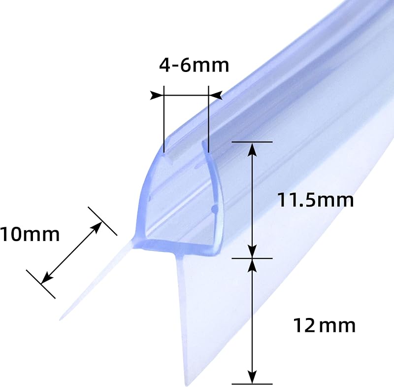 DOPPOSO Ívelt Zuhanykabin Tömítés 2x100cm 4-6mm Üveghez Gumitömítés