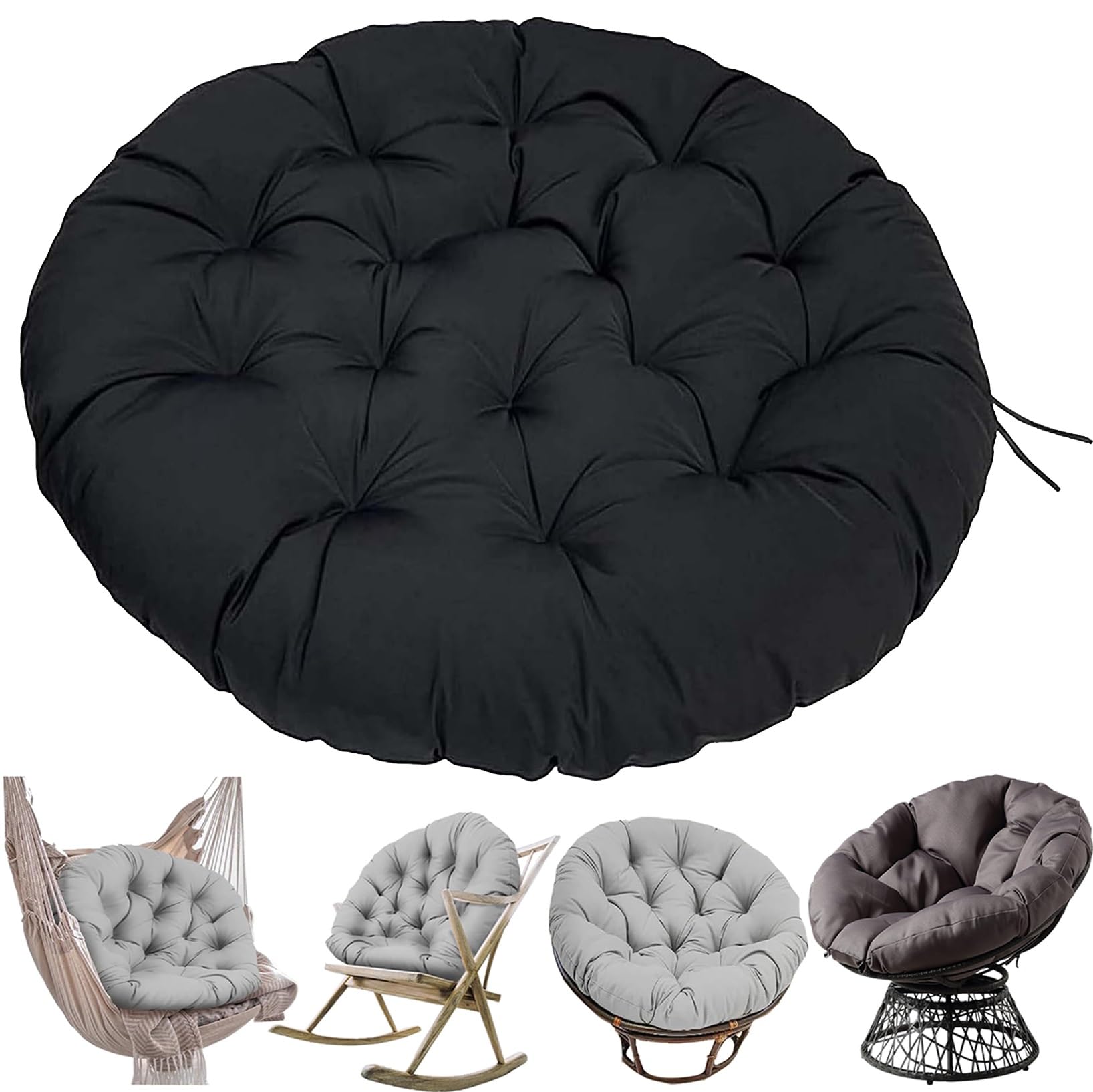 Coussins de siège confortables imperméables 150x110cm pour chaise de patio