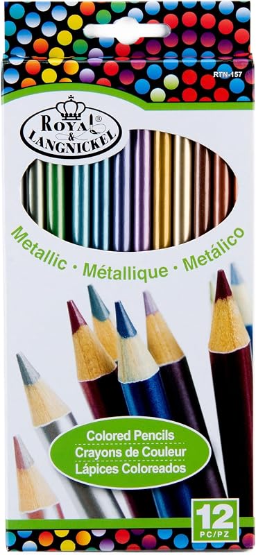 Metallic Color Pencil Set of 12 Colors