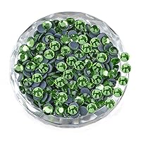 Vista 15 de LPBeads 6400 piezas de pedrería termoadhesiva peridoto con base plana, 5 tamaños mixtos, gemas de cristal redondas de vidrio con pinzas y lápiz