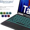 Turkish Bluetooth Keyboard with RGB Light Rechargeable Touchpad for Microcase Tablets and Phones 24 cm - AL2897