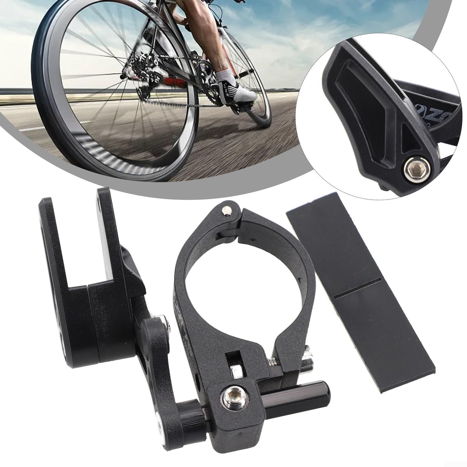 Guida per catena a velocità singola per mountain bike, protezione per tubo sella in nylon per prevenire la caduta della catena, protezione telaio nero per MTB ciclismo, facile installazione con