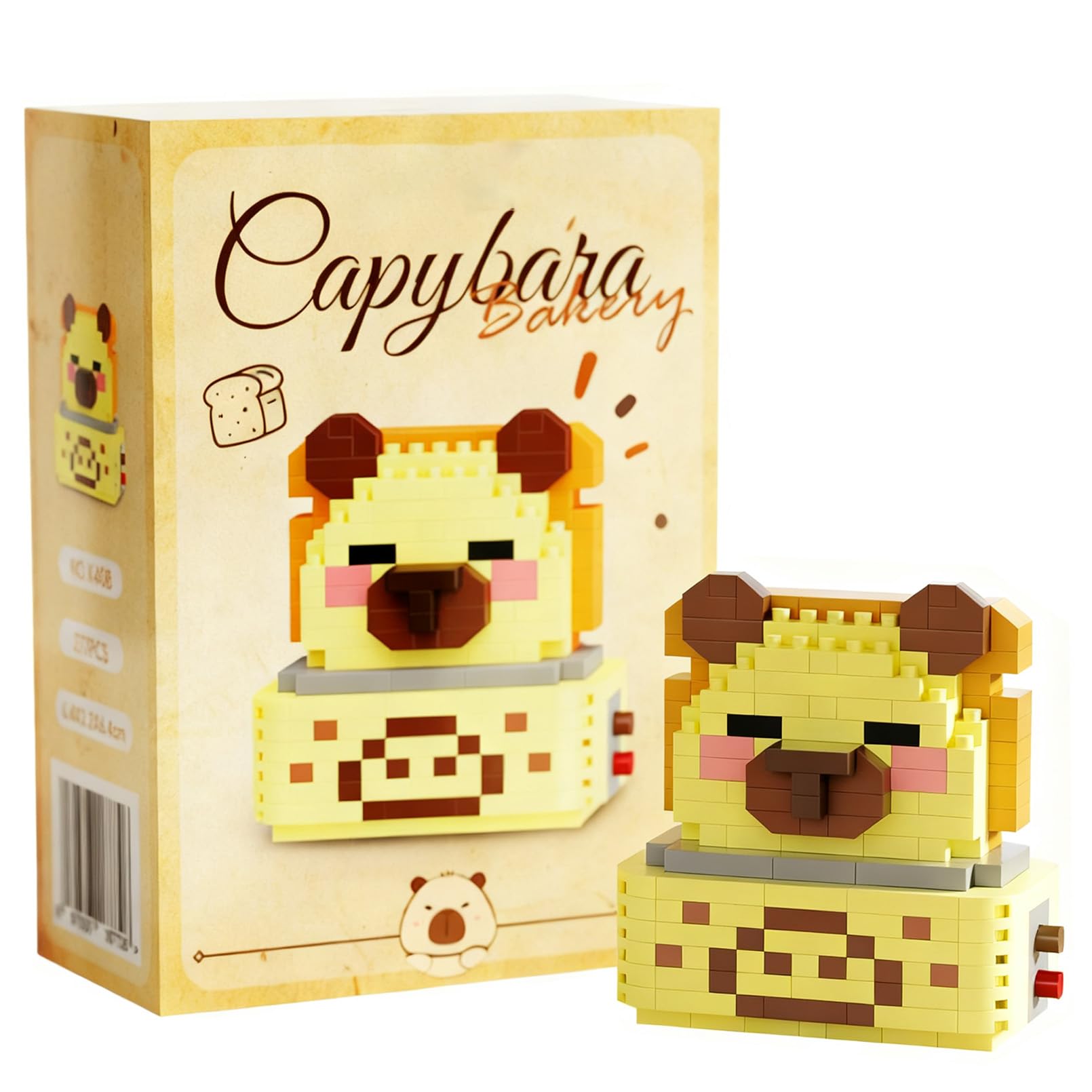 Capybara Building Blocks Set – Creative Play and Educational Fun, 200+ Durable Pieces – Creative Play, Develops Fine Motor Skills and Imagination, Ideal for STEM Learning and Imaginative Play (k408)