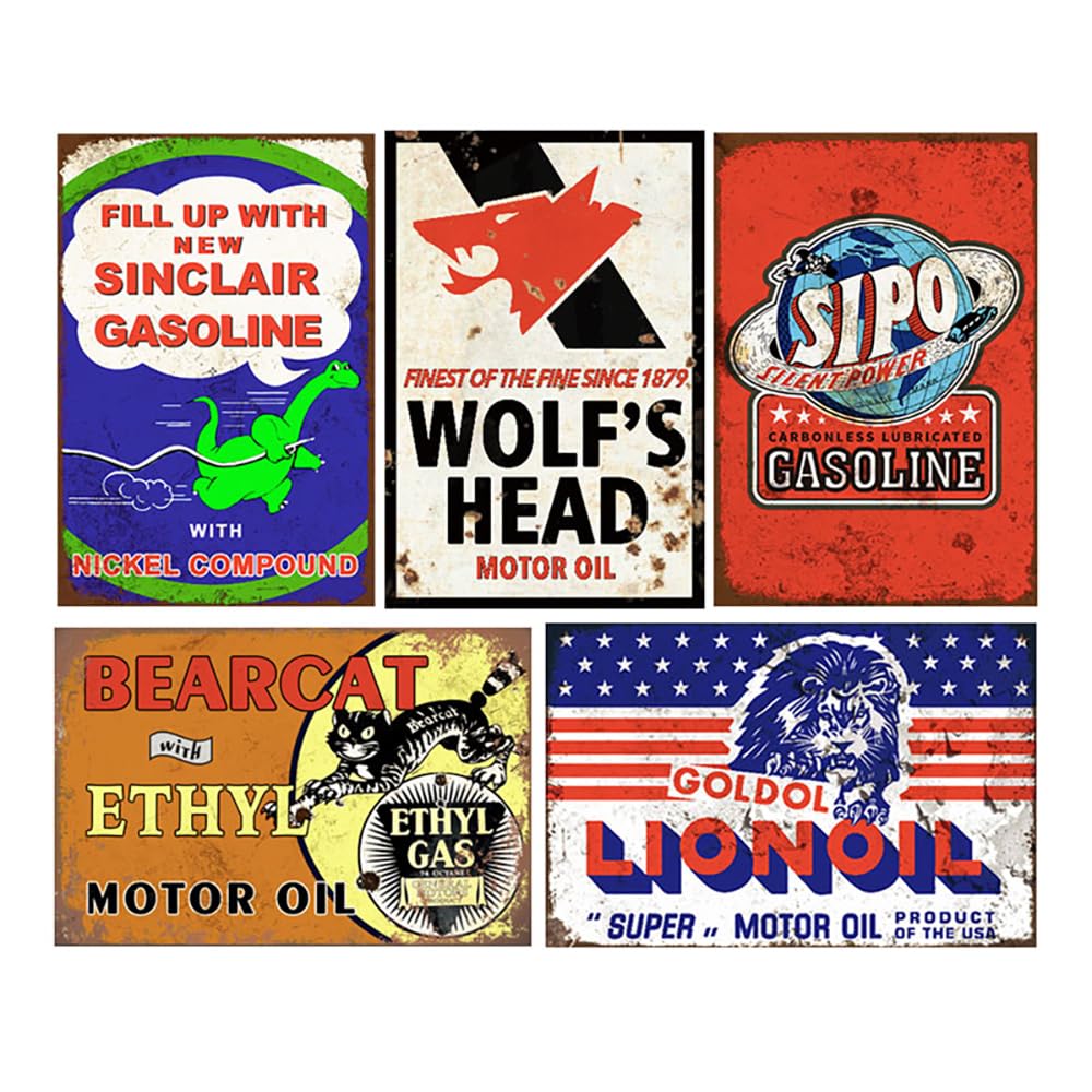 Amazon.com: 24 Pieces Reproduced Vintage Style Garage Tin Signs