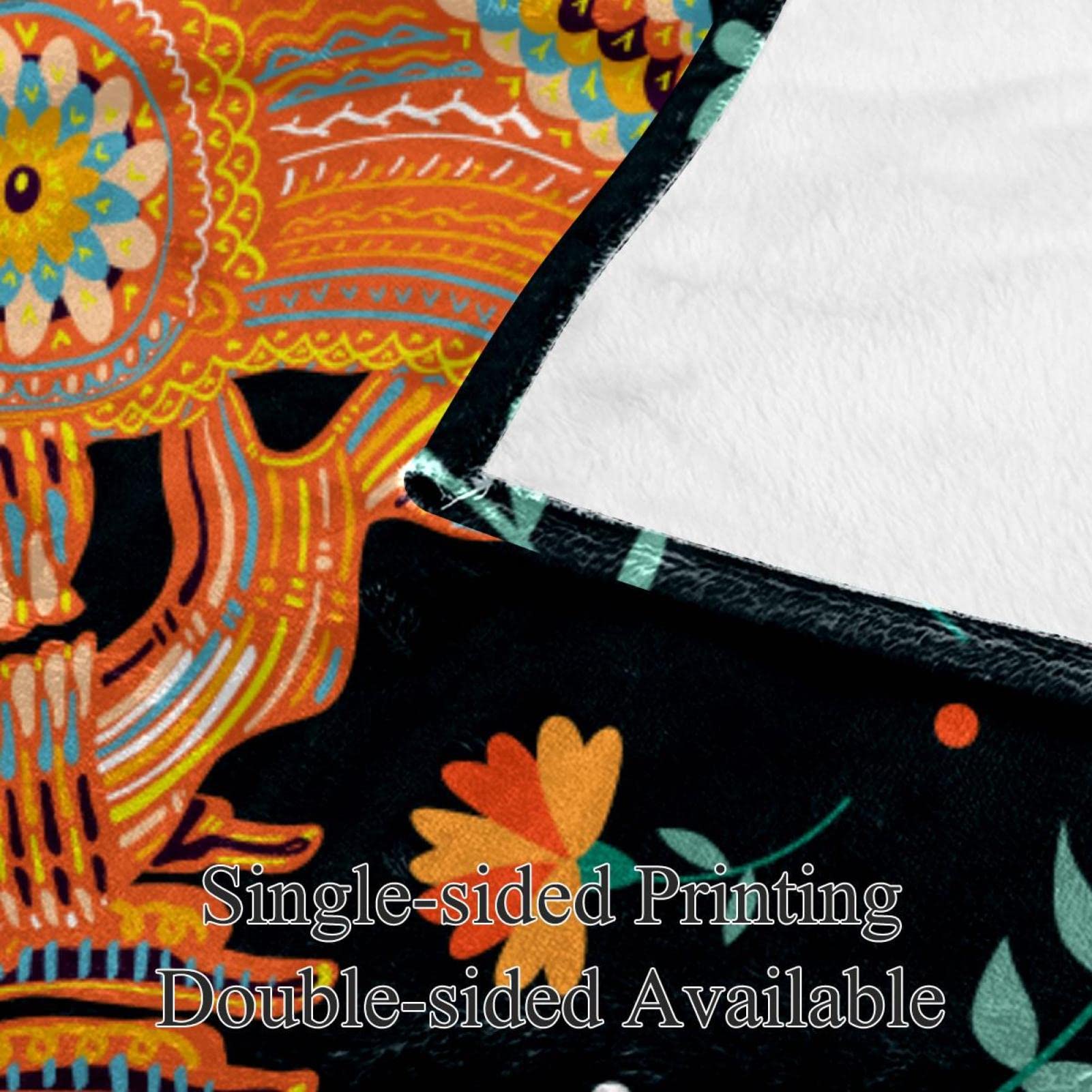 Coperta in pile per divano, divano o letto, accogliente e morbida coperta Day of the Dead Design