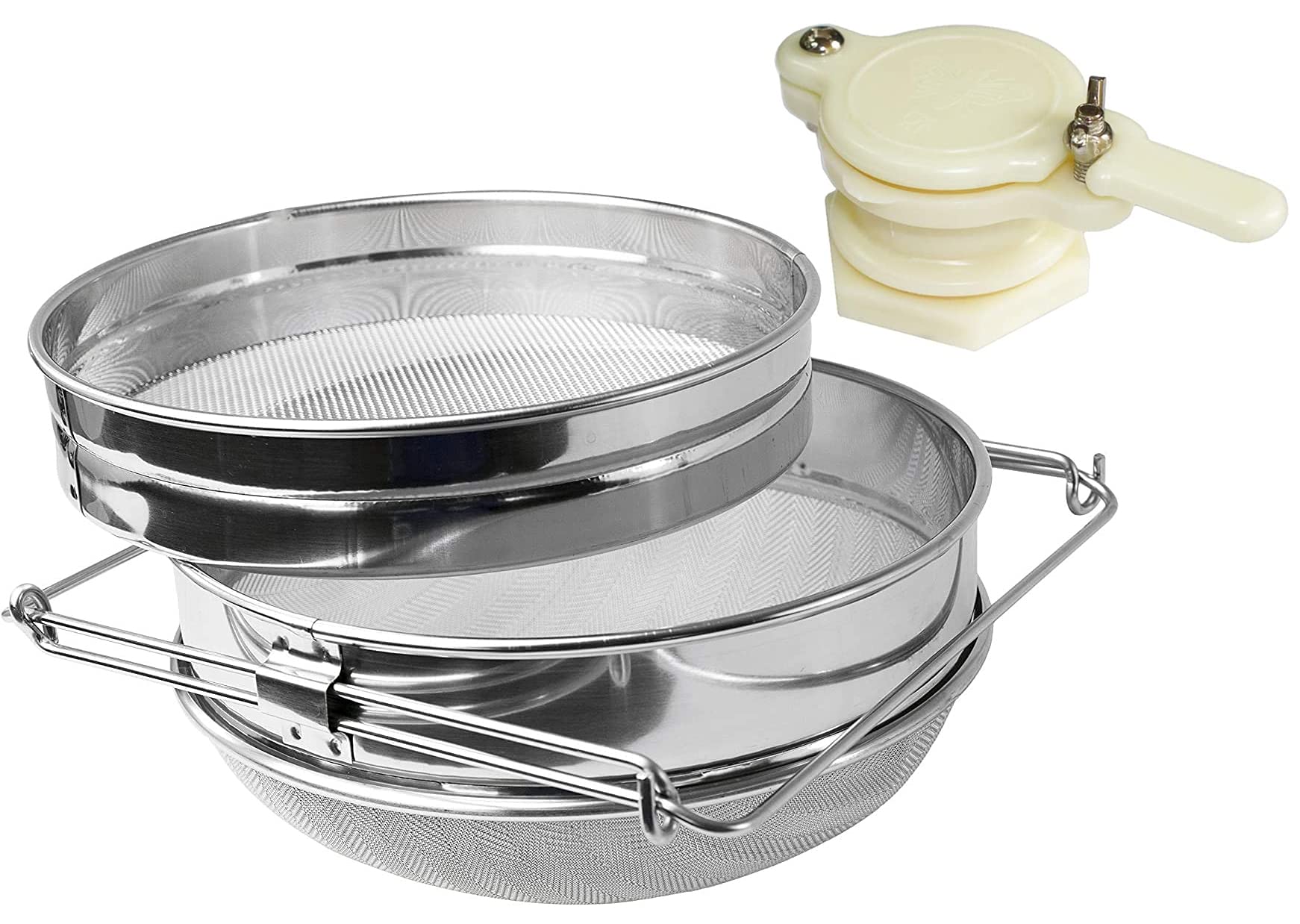 Buy Honey Strainer Double Sieve Stainless Steel Honey Filter Honey Gate