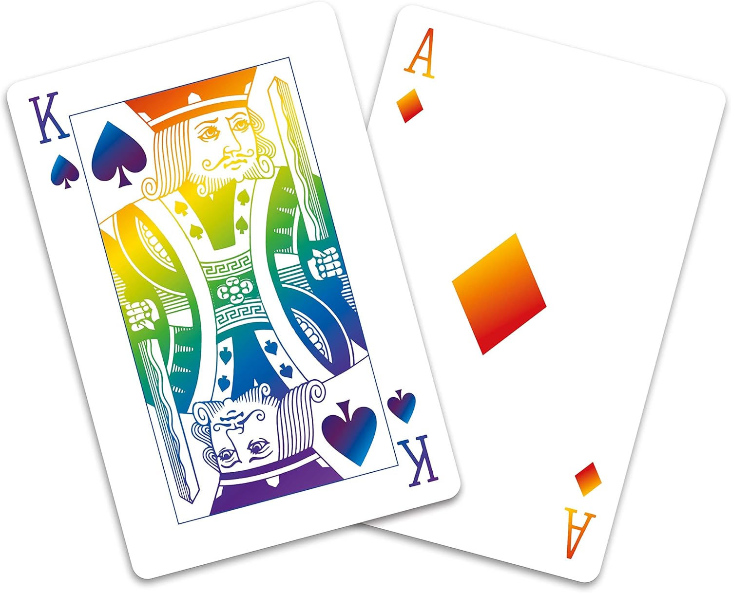 Waddingtons Number 1 Rainbow Playing Card Game, brighten your games including Snap and Poker with this deck, travel companion, gift and toy for ages 6 plus