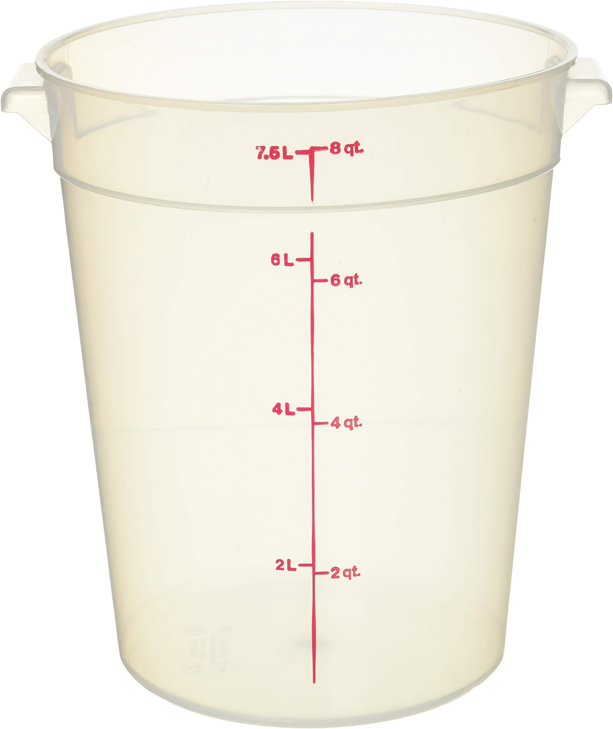 Cambro 8 qt Round Polypropylene Food Storage Container - Camwear®
