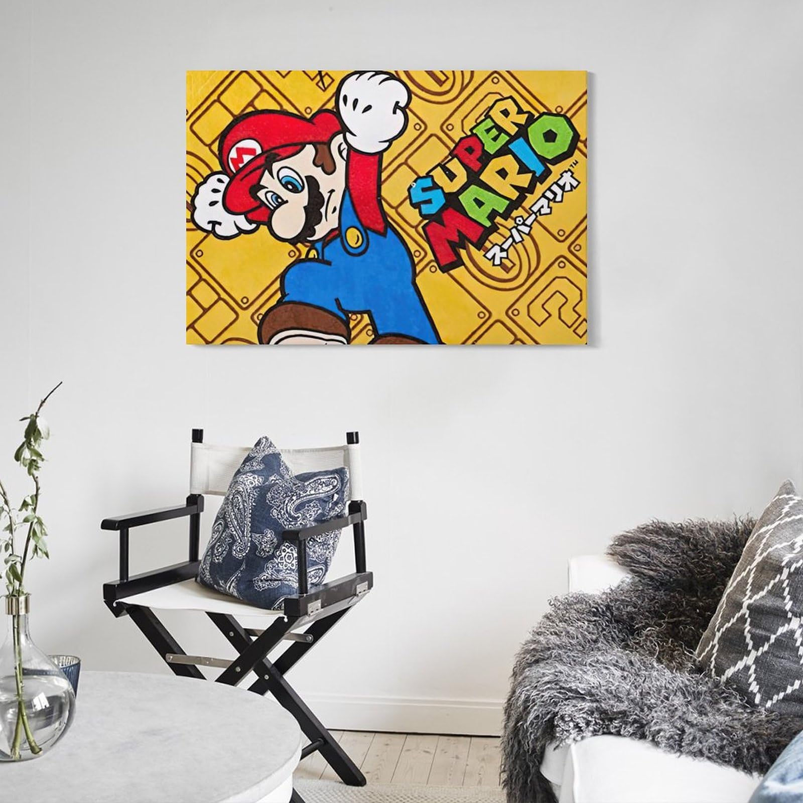 Amazon.co.jp: 任天堂 マリオ 壁画 キャンバス絵画 アートパネル
