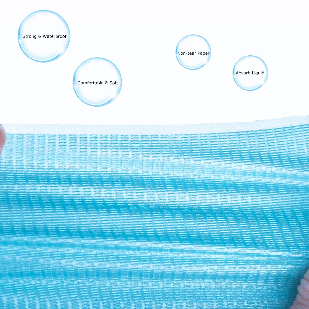 Wenge Dental Bibs Disposable - 125Pcs, 13" x 18" - 3 Ply Soft Protection - for Medical Patient Dental Tray Covers, Disposable Protective Pads (Blue) : Industrial & Scientific