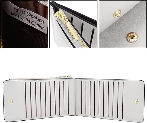 Miniatura 4 de YALUXE Women's Wallet RFID Blocking with 20 Card Slots Cash Holder Zipper Pocket for Phone PU Leather